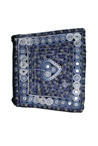 Sling Hand Bag Embroidery Fashionable Modern Style Art Handy Craft Shaded Blue