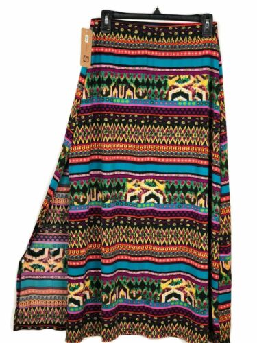 Bohemian Long Skirt Versatile Maxi Boho Chick Hippie Slit Summer Outfit New