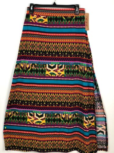 Bohemian Long Skirt Versatile Maxi Boho Chick Hippie Slit Summer Outfit New