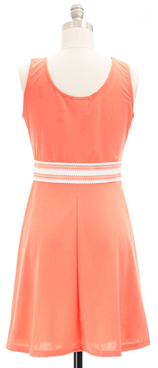 Belted Skater Dress - Black