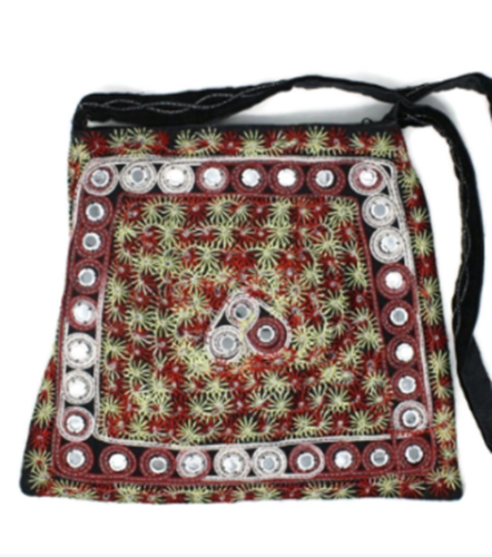 Sling Hand Bag Embroidery Fashionable Modern Art Handy Craft Stylish Color