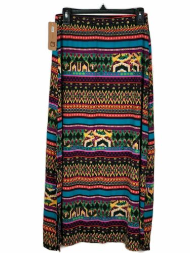 Bohemian Long Skirt Versatile Maxi Boho Chick Hippie Slit Summer Outfit New