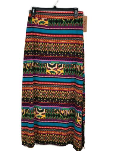 Bohemian Long Skirt Versatile Maxi Boho Chick Hippie Slit Summer Outfit New