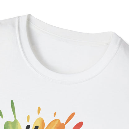 Coffee Graphic T-Shirt — "I'm Holding a Cup of Coffee So I'm Pretty Busy" Colorful Splash Tee