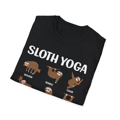 Sloth Yoga T-Shirt — Cute Sloth Poses Tee for Yoga Lovers & Animal Fans