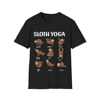 Sloth Yoga T-Shirt — Cute Sloth Poses Tee for Yoga Lovers & Animal Fans