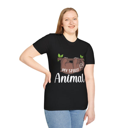 Sloth "My Spirit" T-Shirt – Cute Relaxed Animal Graphic Tee