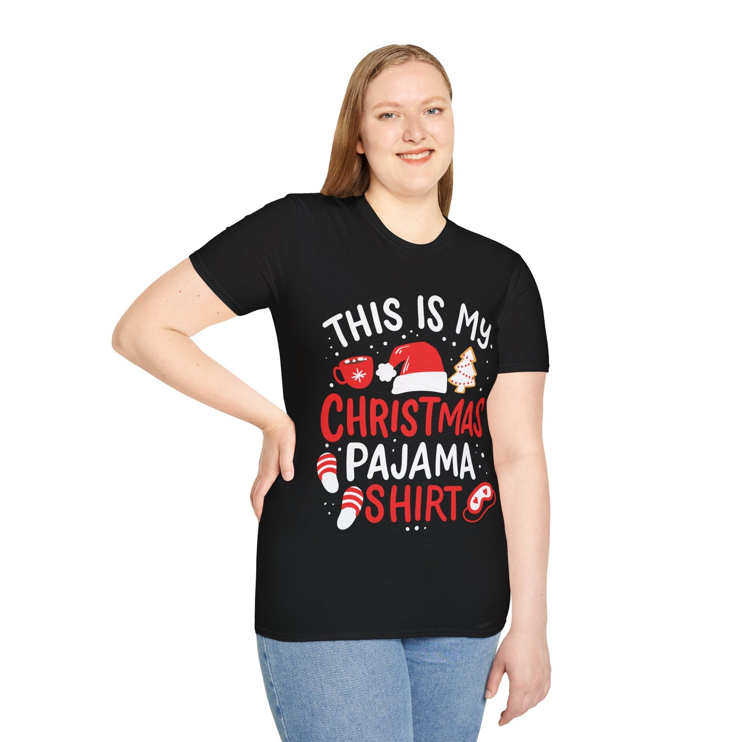 Christmas Pajama Shirt T-Shirt — "This Is My Christmas Pajama Shirt" Holiday Tee