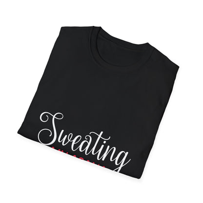 Sweating My Asana Off Yoga T-Shirt — Funny Pilates/Yoga Workout Tee