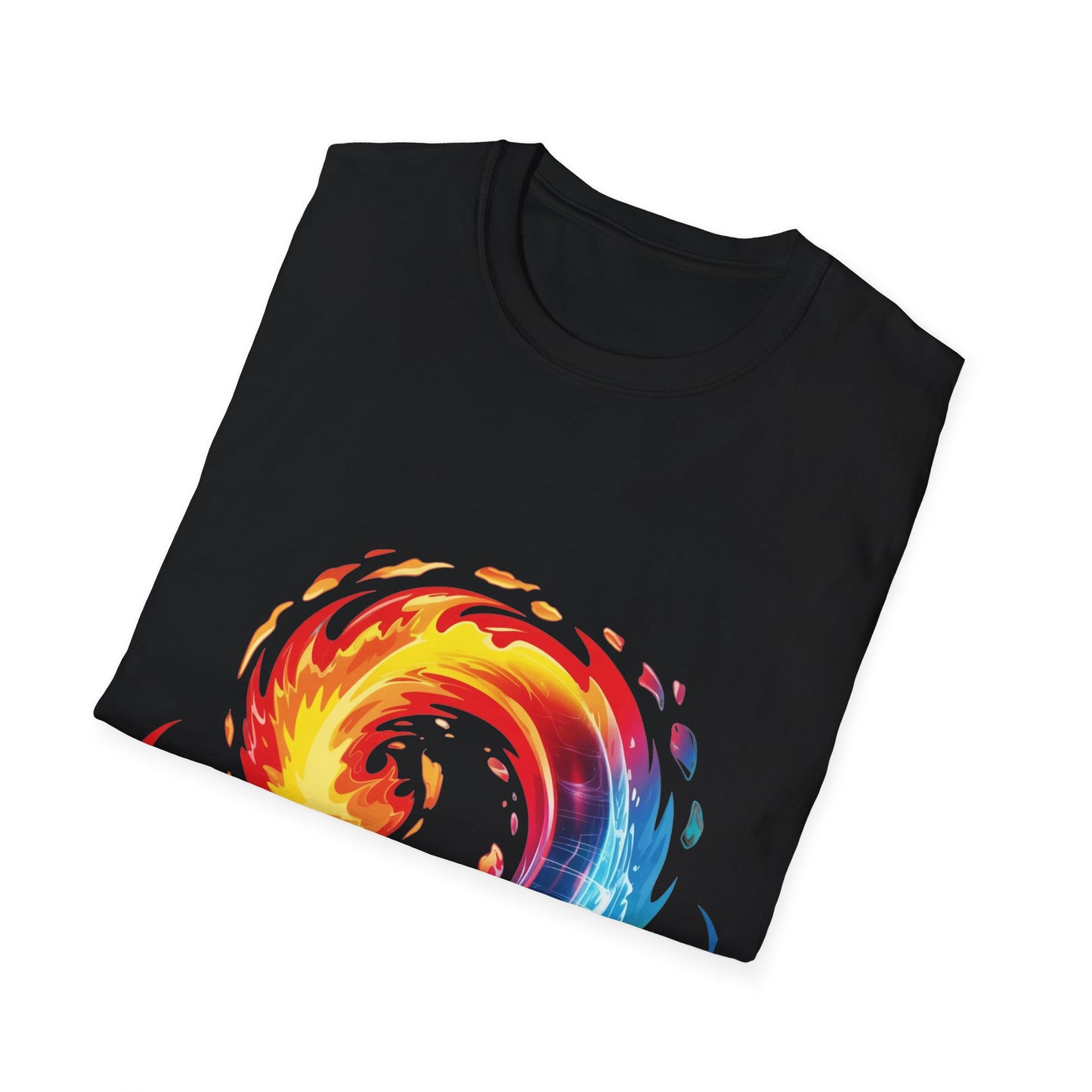 Car Drift Fire & Ice T-Shirt — Neon Racing Graphic Tee