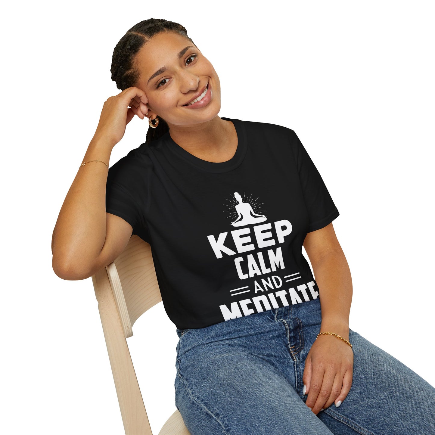 Meditation T-Shirt — "Keep Calm and Meditate On" Relaxation Yoga Tee