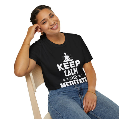 Meditation T-Shirt — "Keep Calm and Meditate On" Relaxation Yoga Tee