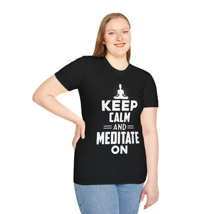 Meditation T-Shirt — "Keep Calm and Meditate On" Relaxation Yoga Tee