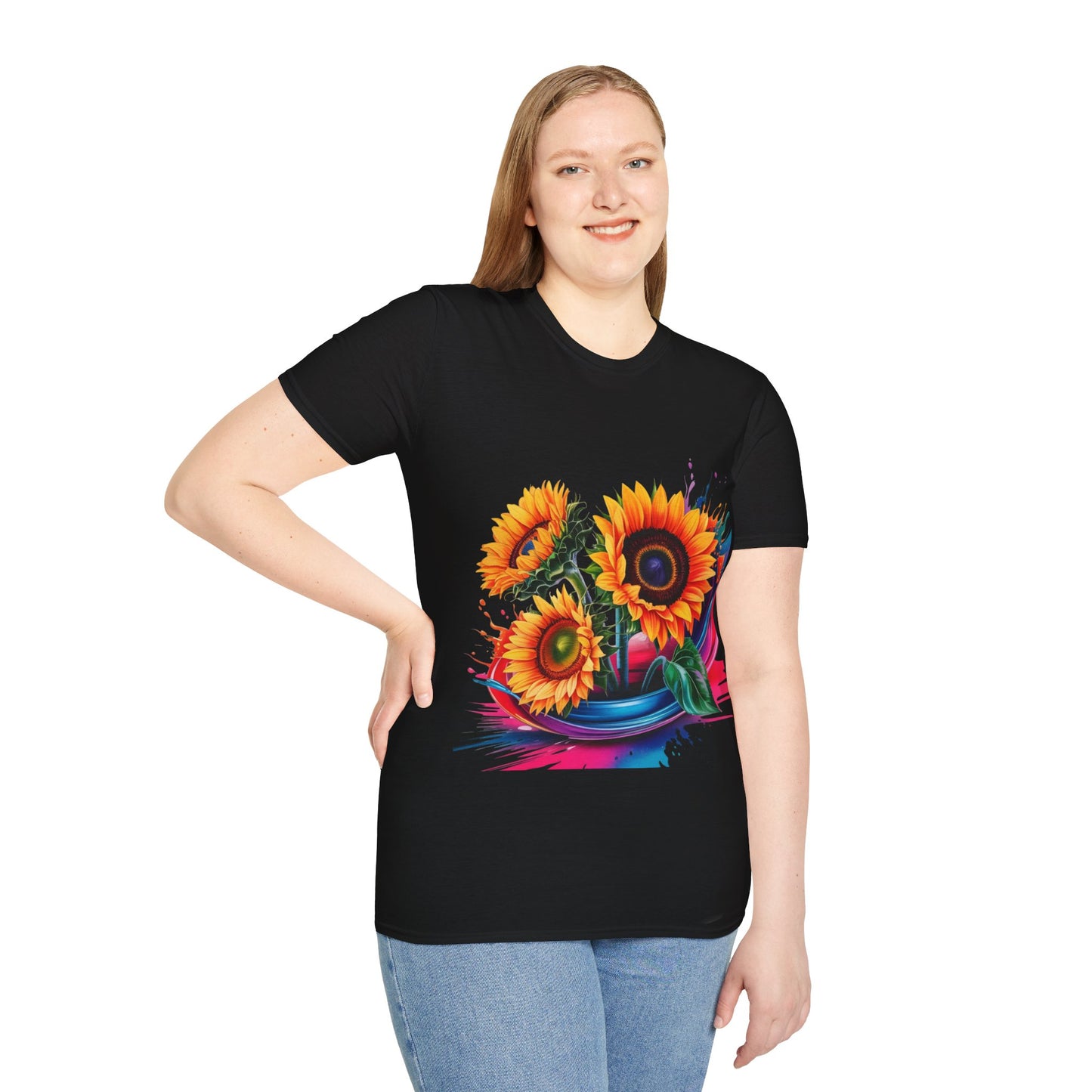 Sunflower Splash T-Shirt — Vibrant Floral Graphic Tee