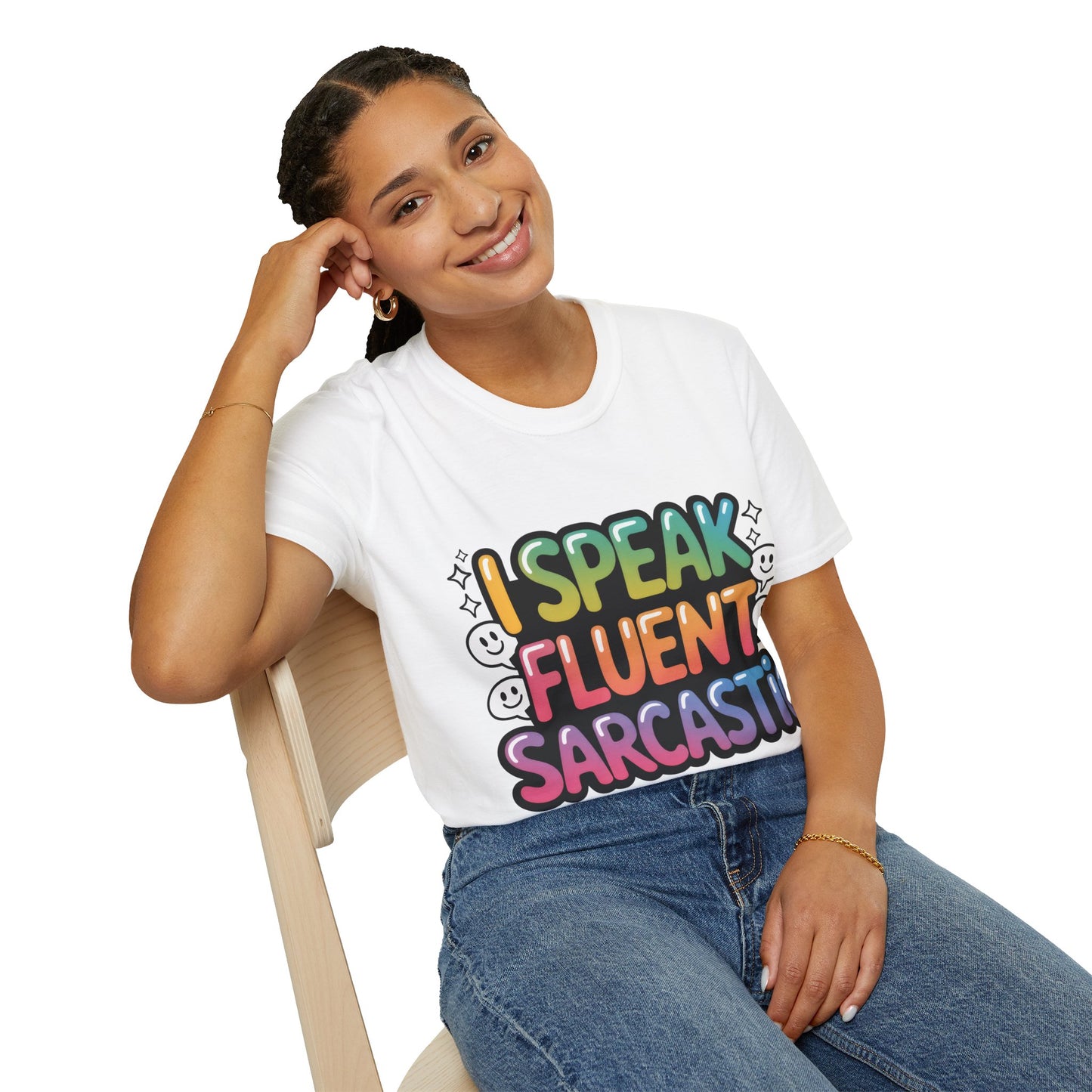 Sarcastic T-Shirt — "I Speak Fluent Sarcastic" Colorful Graphic Tee