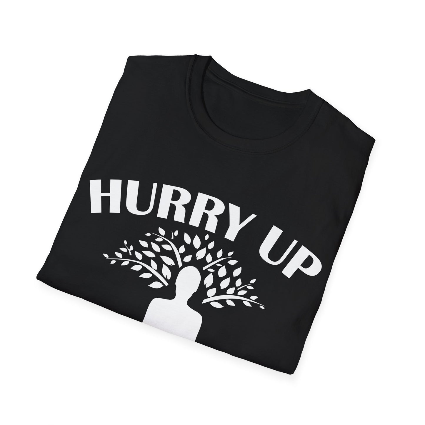 Meditation Humor T-Shirt — "Hurry Up Inner Peace I Don't Have All Day" Yoga Tee