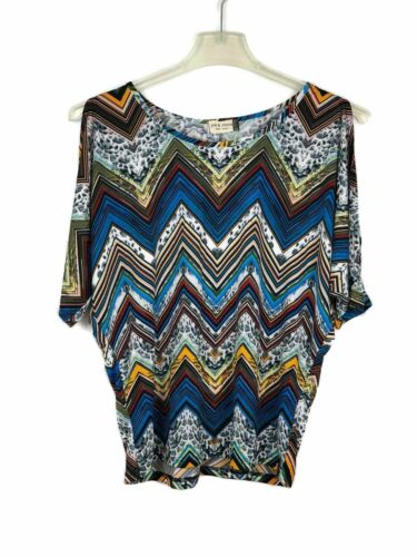 Casual Batwing Blouse Armhole Modern Summer Outfit Shirt Patterned Print New