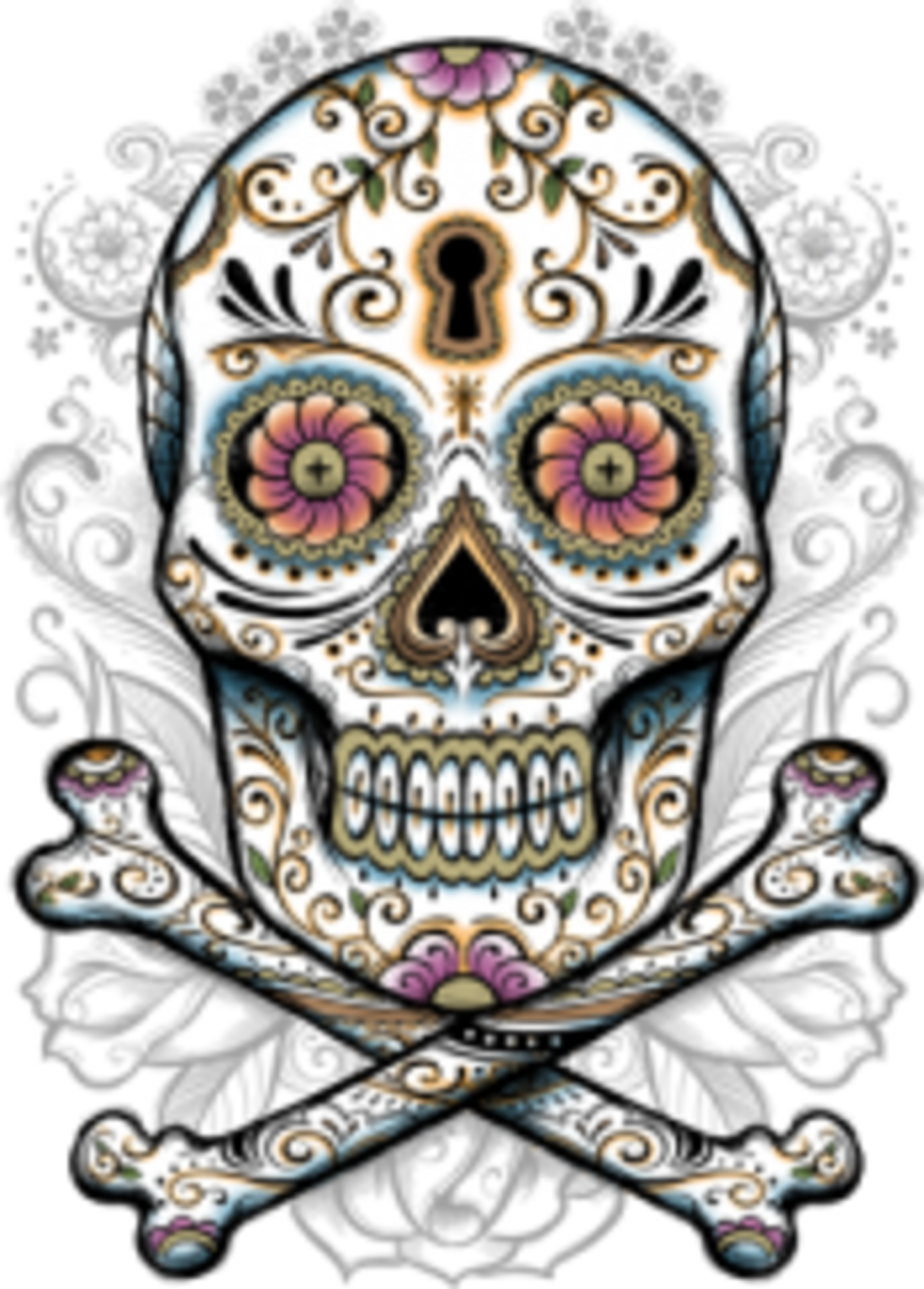 Floral Skull T-Shirt