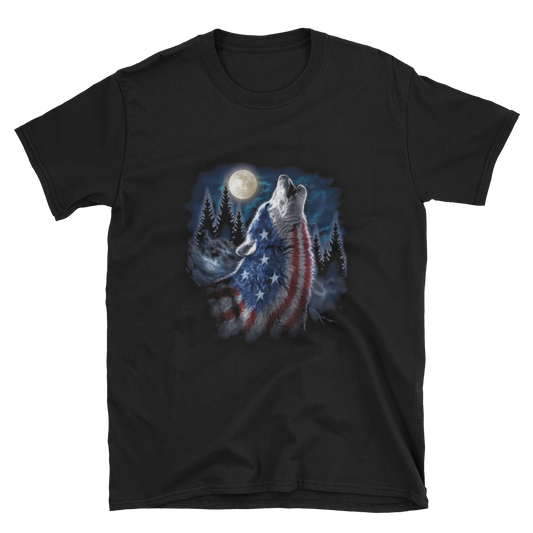 Flag Wolf American T-Shirt