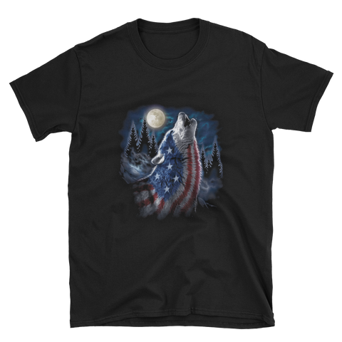 Flag Wolf American T-Shirt