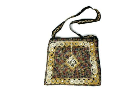 Sling Hand Bag Embroidery Fashionable Style Art Handy Craft Classic Yellow