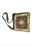 Sling Hand Bag Embroidery Fashionable Style Art Handy Craft Classic Yellow