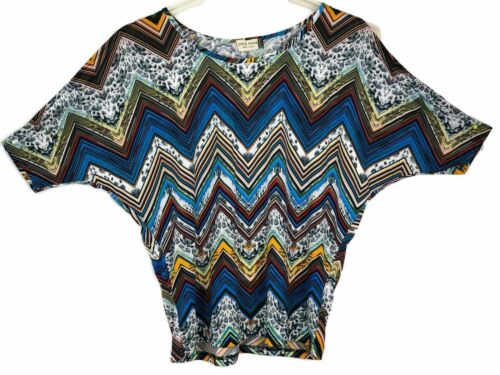 Casual Batwing Blouse Armhole Modern Summer Outfit Shirt Patterned Print New