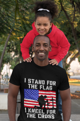 American Flag T-Shirt – I Stand for The Flag I Kneel for The Cross T-Shirt