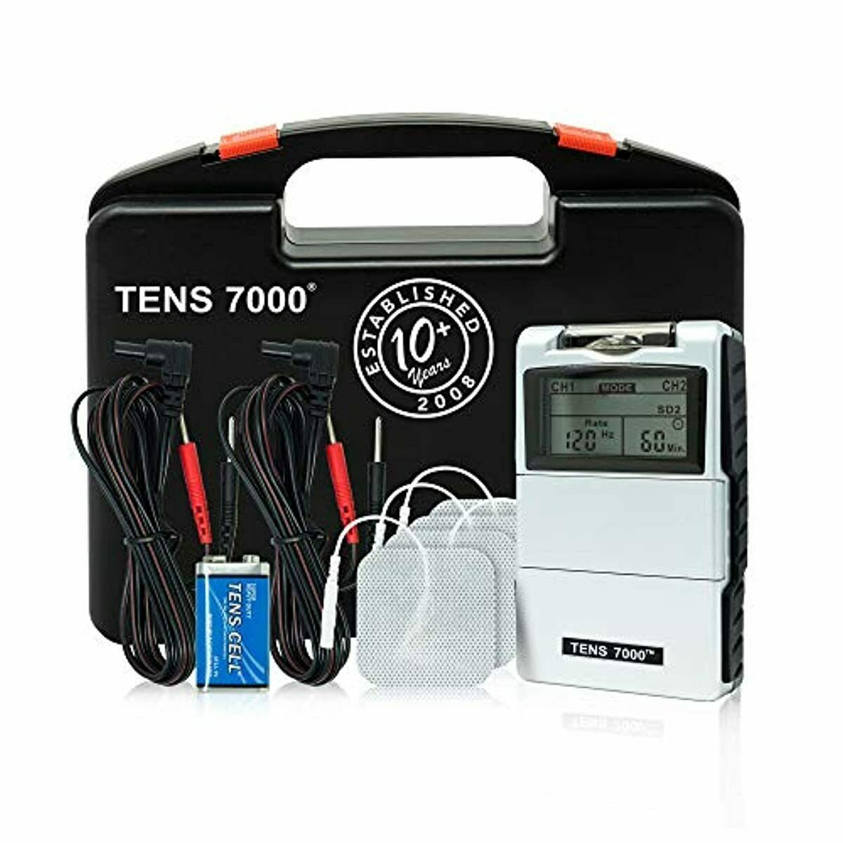 Digital Muscle Stimulator Electric Massager Unit w/ Accessories Pain Relief New