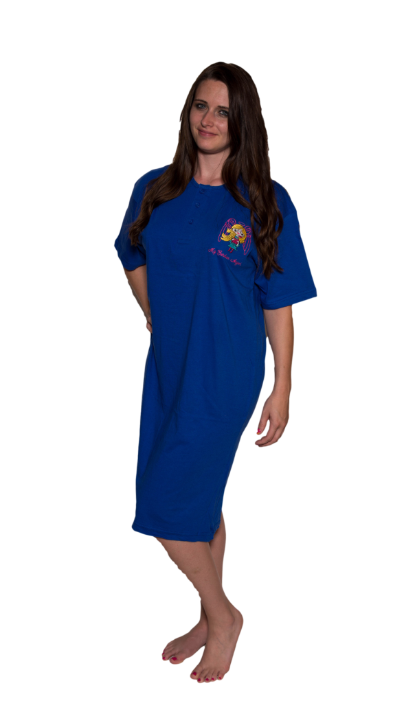 Ladies Cotton Sleep Shirt Royal