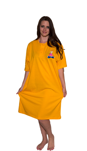 Ladies Cotton Sleep Shirt Gold