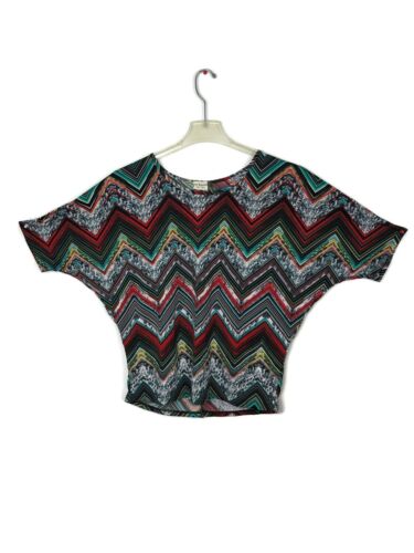 Casual Batwing Blouse Armhole Modern Summer Office Shirt Patterned Print New