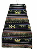 Bohemian Long Skirt Versatile Maxi Boho Chick Hippie Slit Summer Outfit Black