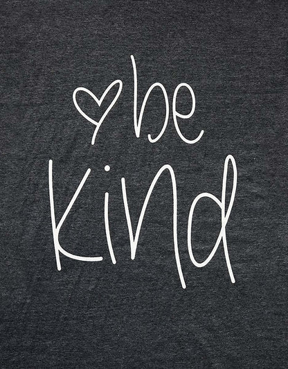 Womens Be Kind T Shirt Summer Letter Print Short Sleeve Loose Tops Inspirational Graphic Tees