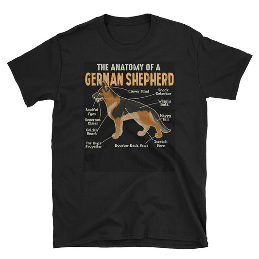The Funny and Cute Anatomy of a German Shepherd T-Shirt