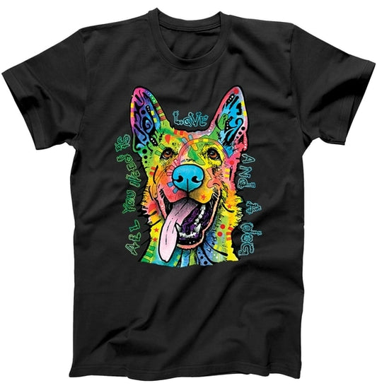 All You Need Is Love And A Dog Dean Russo T-Shirt